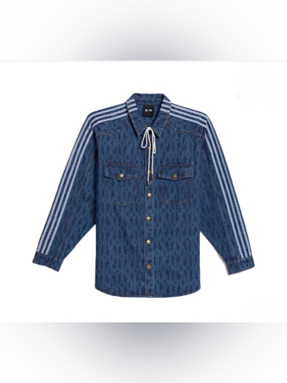 Adidas x Ivy Park Monogram Denim Shirt Rodeo jacket
